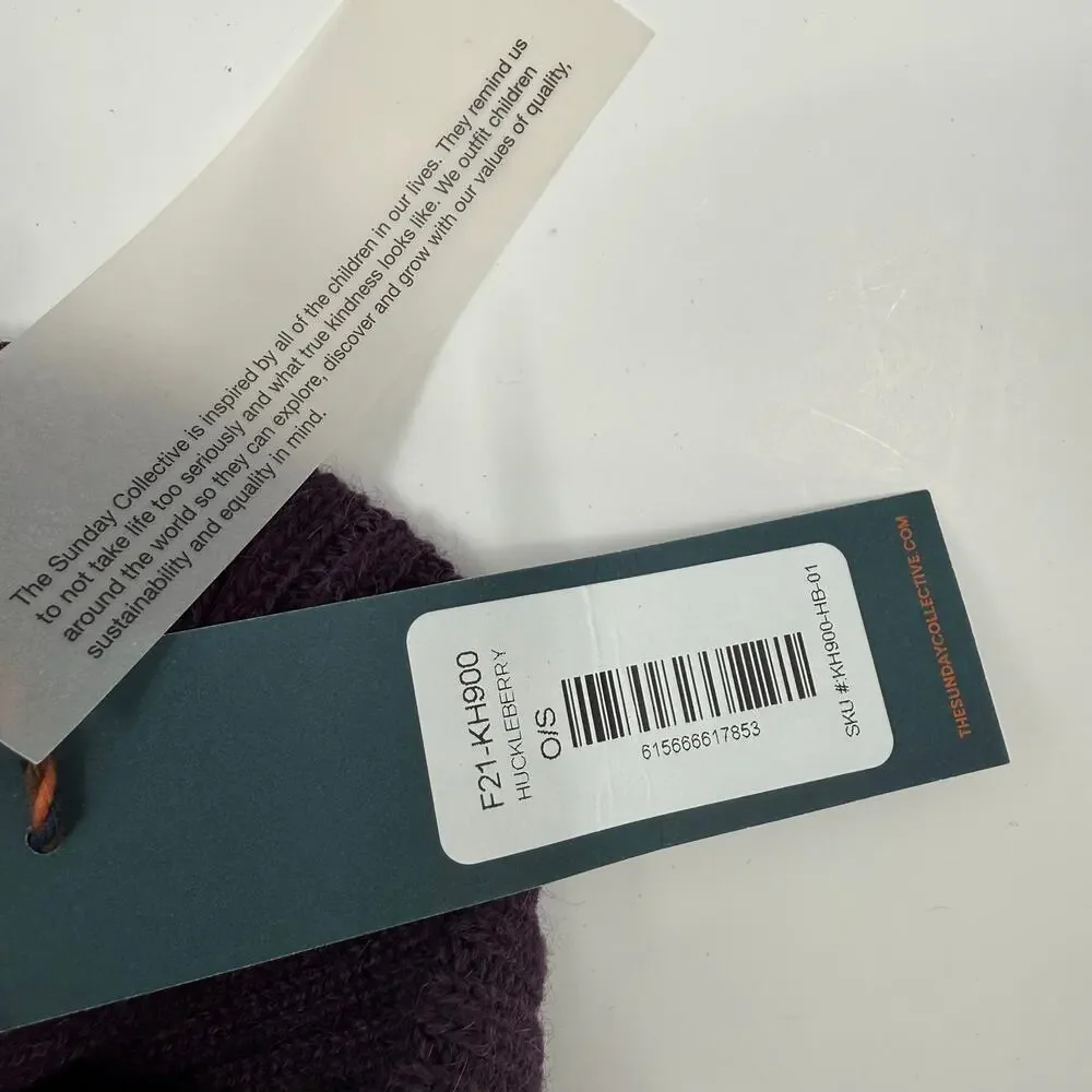 The Sunday Collective Beanie Hat One Size Toddler/Kids Unisex 100% Alpaca NWT